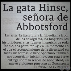 LA GATA HINSE, SEORA DE ABBOTSFORD - Por JULIN SOREL - Domingo, 27 de Agosto de 2017